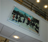 World Vision foyer graphic panel