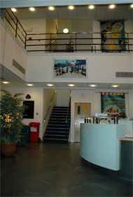 World Vision foyer graphic panel