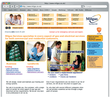 Milgas website