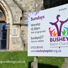 church building signs bushey herts