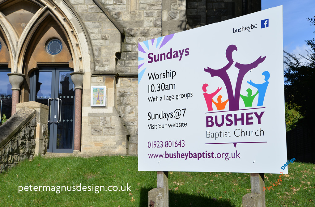 church building signs bushey herts