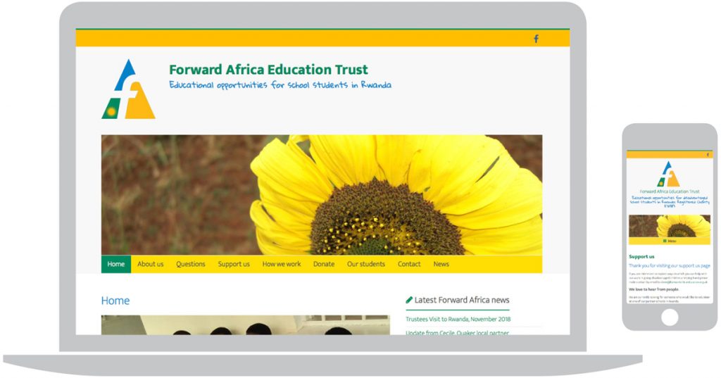 Forward Africa Education Trust – Peter Magnus Design charity website design