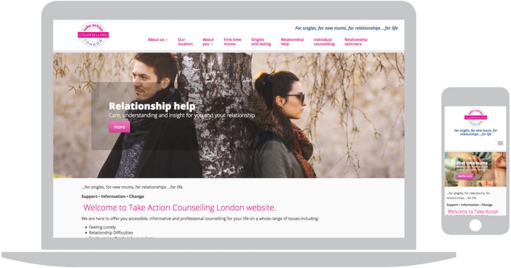 Take Action Counselling. Peter Magnus Design – website design for business